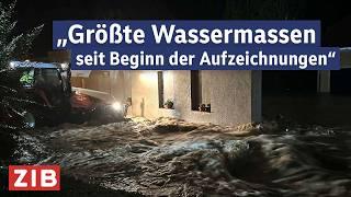 Katastrophengebiet: Lage in Niederösterreich weiter dramatisch | ZIB9 vom 15.09.2024