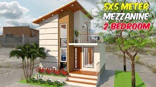 Keren Banget ! Rumah 1 Lantai 5x5 Tapi Muat 2 Kamar dan Ada Balkon