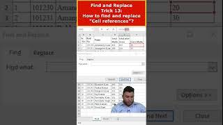 Trick 13:Find and Replace:How to find and replace cell references in excel?#exceltips  #shorts