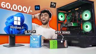 60,000/-RS Best RTX 5060 PC Build! Gaming & Editing! 🪛Live Test - Next-Gen PC Build