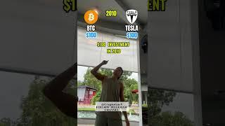 BTC vs TESLA #investment #money #trading #trader #memecoin #memecoins #crypto #investor