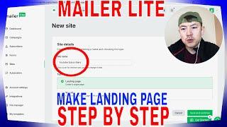   How To Create Landing Page In MailerLite 