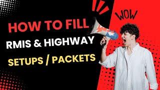 How to Fill Rmis/Highway Setups or Packets - Truck Dispatching Training Urdu/Hindi 2025