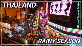 BANGKOK Rainy Season SKYWALK  Thailand Monsoon Night Rain Walk