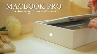 Apple MacBook Pro M1 Unboxing + Accessories (ASMR)