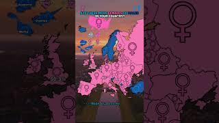 Are there more females or males in your country? #shorts #europe #geographythroughmaps #mapping #usa