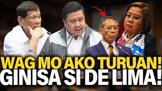 GINISA SI DE LIMA! JINGGOY SINABON SI DE LIMA BAKIT DIMO KINASUHAN SI FPRRD! RISA AT FPRRD NAGKA INI