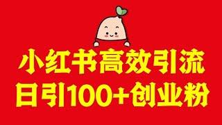 【️小红书引流变现】小红书高效引流玩法，日引100+创业粉小红书起号、运营、#赚钱 #赚钱最快的方法 #分享 #熱門 #创业 #兼职