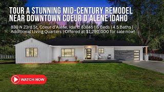 Now For Sale: Coeur d'Alene ID Remodeled Mid-Century Home with Additional Living Quarters!