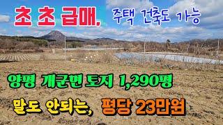 넓은 면적 땅값 싼 양평 토지 땅 부동산 매매 매물 급매 급매물/ 양평군 개군면