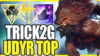 TRICK2G UDYR TOP BUILD! SLAPPING YASUO LEFT AND RIGHT! - League of Legends