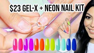 Neon Summer 2022 ️ EASY GEL-X NAILS ️ AFFORDABLE AMAZON KITS | Nail Tutorial