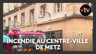 Incendie au centre-ville de Metz dans les caves près de la librairie Hisler