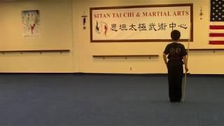 初级棍术第一段背面完整示范 Primary Staff Part 1 (back view)