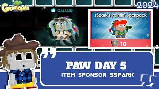 Pertama Kali Coba sSpark's Paintin' Backpack - Reviw Item Sponsor PAW DAY 5 2024 Growtopia Indonesia