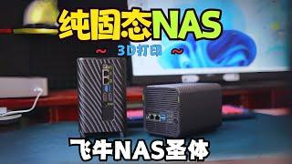 （纯固态）7盘位NAS做到巴掌大？超级静音-3D打印NAS