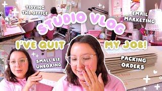 STUDIO VLOG  I'm leaving my job to pursue my small business full time...  a full day in my life 