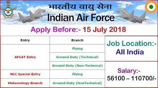 AFCAT 2018 Notification Exam Date || careerindianairforce.cdac.in or afcat.cdac.in Registration