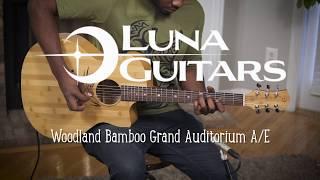 Luna Guitar Woodland Bamboo Grand Auditorium Cutaway with Preamp