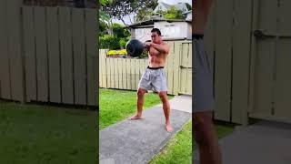 150 lbs./68.2 kg. One Eye Kettlebell Swing (SLOW MOTION) - age 54, November 21, 2022, 5:56 pm