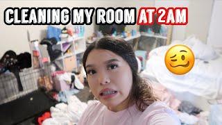 CLEANING MY DISGUSTING ROOM AT 2AM 