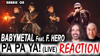 "BLOWS THE ROOF OFF!" BABYMETAL ft. F.HERO - PA PA YA! (Live) Reaction #kawaiimetal #anthem 