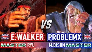 SF6  ENDING WALKER (Ryu) vs PROBLEMX (M.Bison)  Street Fighter 6 High Level Gameplay