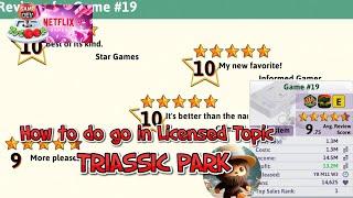 Game Dev Tycoon - Netflix - How to Create a Good License TRIASSIC PARK with Rewards