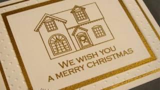 Gold Edge Embossed Holiday Card