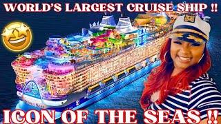 ICON OF THE SEAS + WORLD'S LARGEST CRUISE SHIP + BALCONY ROOM TOUR + FIRST IMPRESSIONS