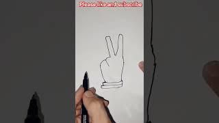 How to draw victory ️ Sign