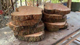 The Project Of Recycling Dry Wood. How To Build A Bench With A Backrest From A Dry Tree Trunk.