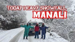 Manali Fresh Snowfall || beautiful || Hamta || Extreme Road || Heavy Snowfall || daily update Manali