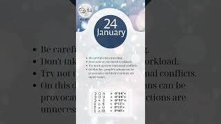 January 24 - Astrological CALENDAR for every day from astro-psychologist Natalia Kami #horoscope