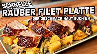 Räuber Filet Platte vom Grill | Rezept für Grill und Backofen | The BBQ BEAR