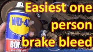 How to BLEED BRAKES by one person