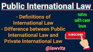 Introduction and Definitions of International Law | Public International law lecture #lawvita