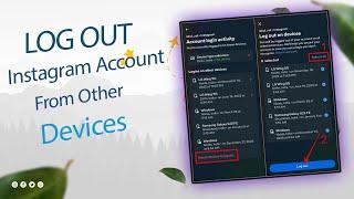 How to logout instagram account from other devices in tamil