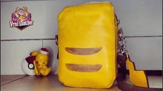 [Leathercraft] Making a Pokemon Pikachu Leather Essentials Shoulder Bag | Vrnc Leather