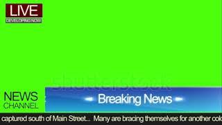 Breaking news green screen video | royalty free green screen effects