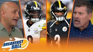 Russell Wilson is ‘better’ than Justin Fields, Who should the Steelers start? | NFL | BREAKFAST BALL