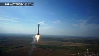 SpaceX - Grasshopper Vertical Takeoff Vertical Landing (VTVL) Reusable Rocket 325m Test [1080p]