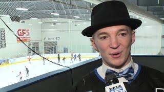 Adlee Scheerer full interview at Carroll hockey state title celebration