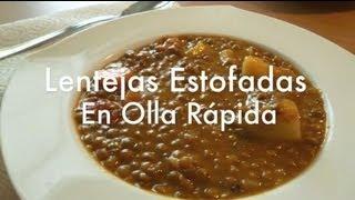 Como Hacer Lentejas en olla express - Recetas fáciles