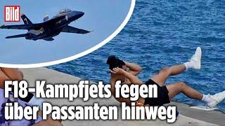 Kampfjets im Extrem-Tiefflug über Chicago