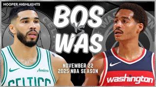 Boston Celtics vs Washington Wizards Full Game Highlights | Nov 22 | 2025 NBA Season