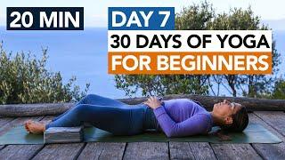 20 Min Gentle Yoga Routine (Day 7) 30 Days of Yoga For Beginners