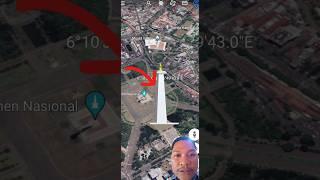 MONAS Monumen Nasional On Google Earth And Google Map #shorts #monas  #googleearth