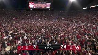 Oklahoma UPSETS #7 Alabama and fans storm the field twice