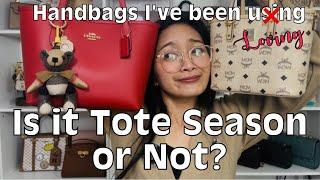 Handbags I’v been Using a lot lately | Tote Bag Era | Coach, MCM